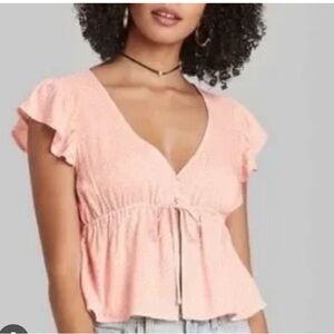 Wild Fable Women’s Pink Floral Crop Top Size XS